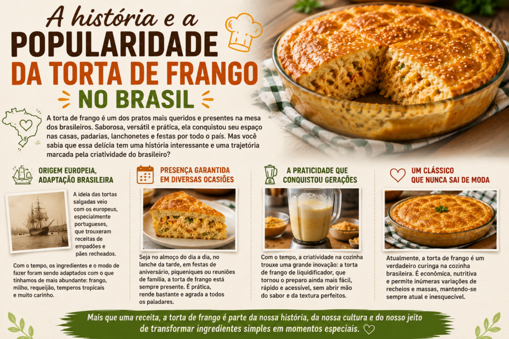 História da torta de frango no Brasil e sua popularização na culinária brasileira