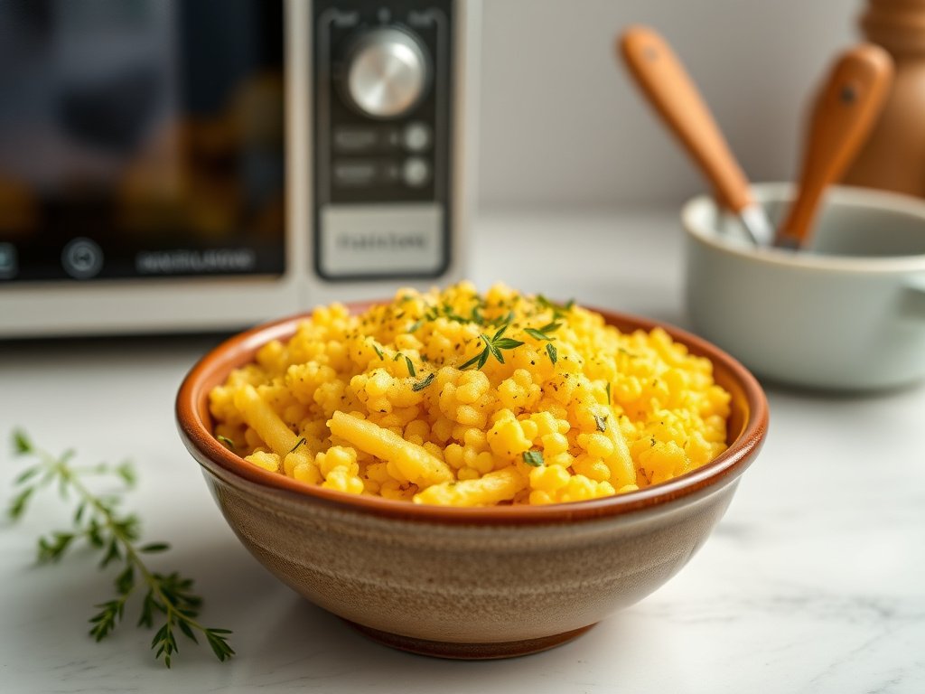 Cuscuz de micro-ondas pronto
