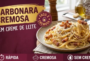 capa carbonara cremosa sem creme de leite