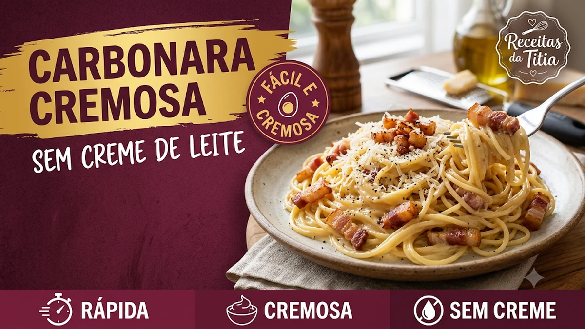 capa carbonara cremosa sem creme de leite